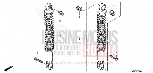 COUSSIN ARRIERE FJS600AB de 2011